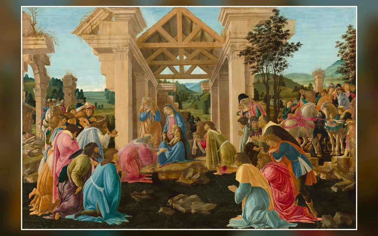 The Adoration of the Magi by Sandro Botticelli, from the National Gallery of Art's open-access record