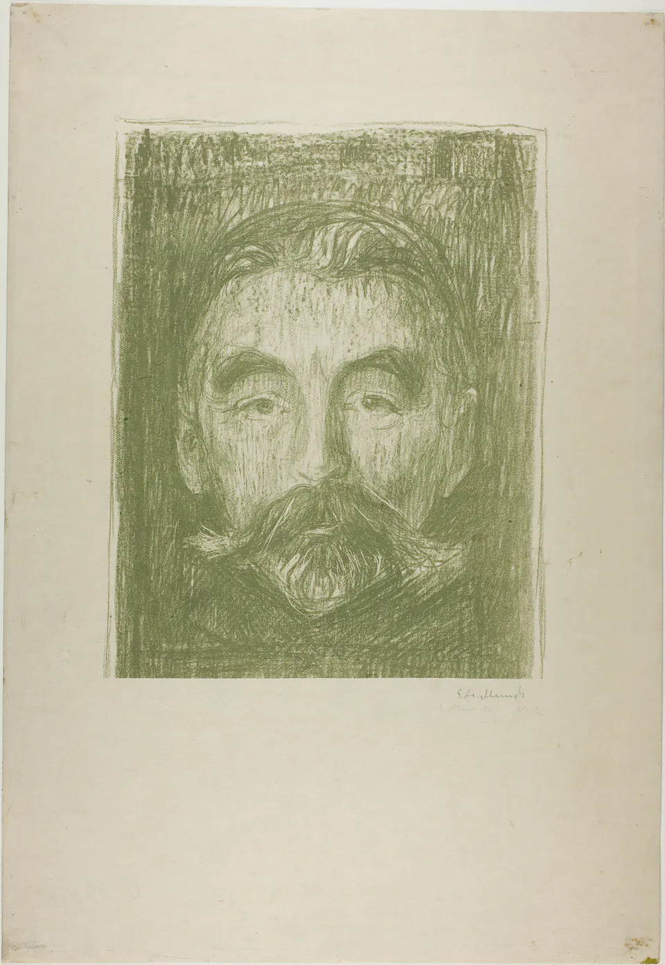 The poet Stéphane Mallarmé in a transfer lithograph