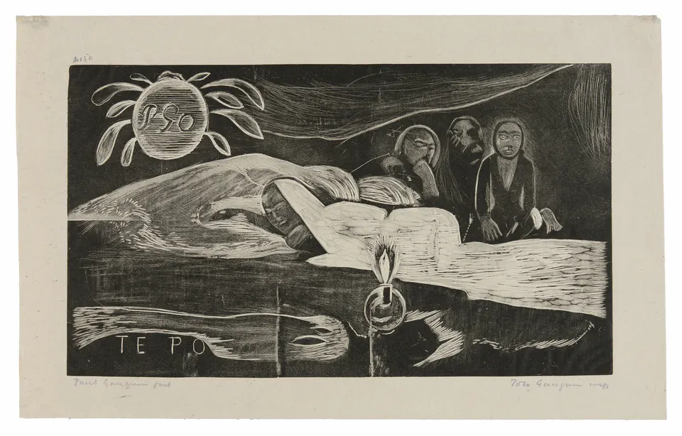 Dark figures and vegetation in Te po