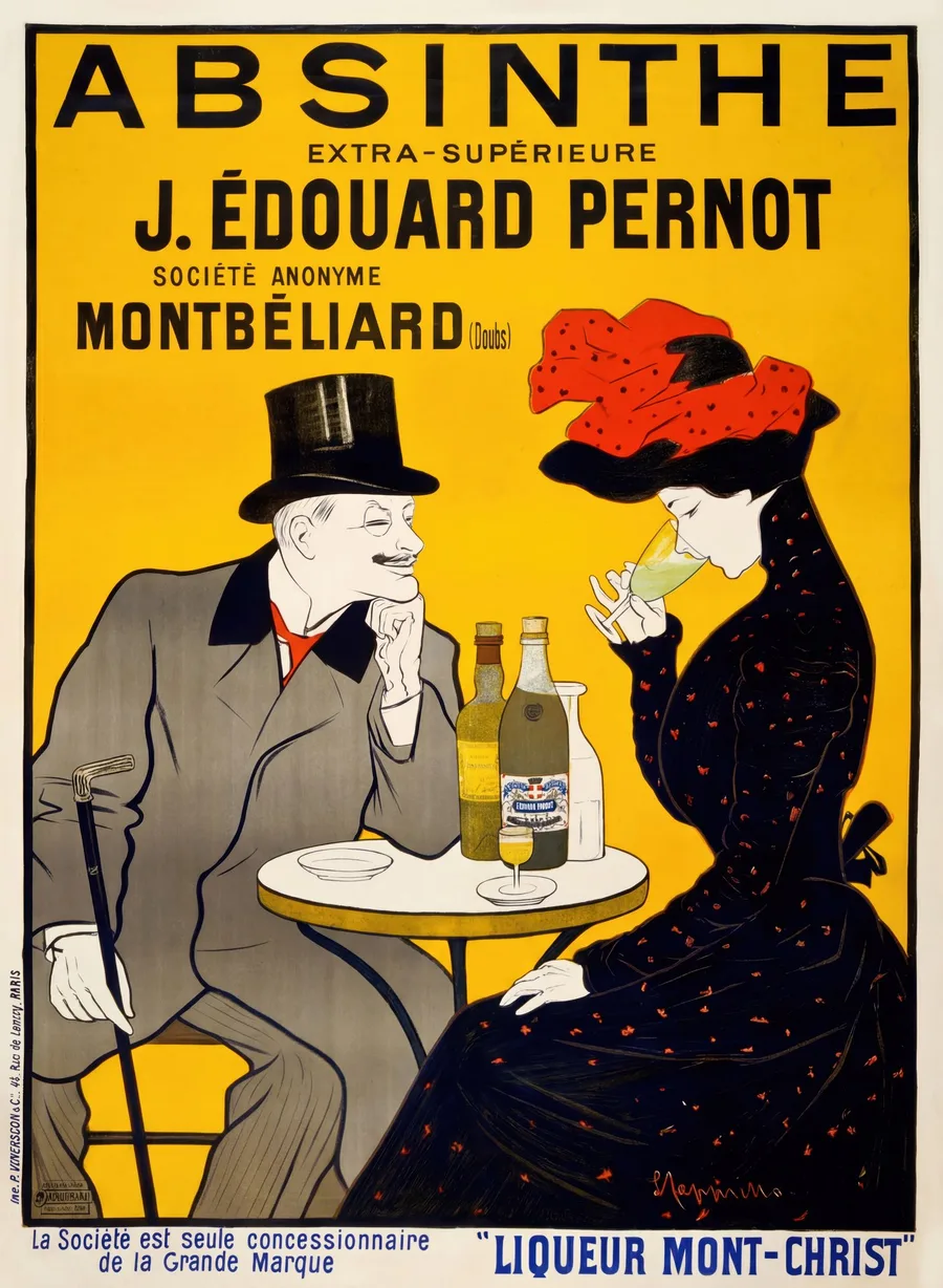 Absinthe J. Édouard Pernot (c. 1900–1902), Leonetto Cappiello — restored fine-art print