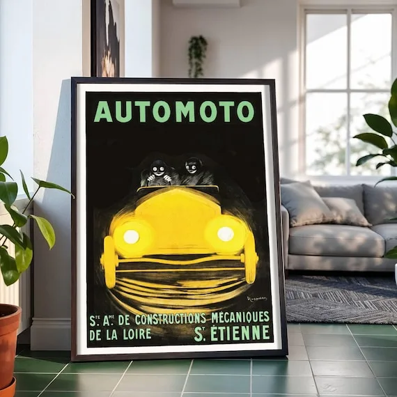 Automoto (c. 1906), Leonetto Cappiello — restored fine-art print