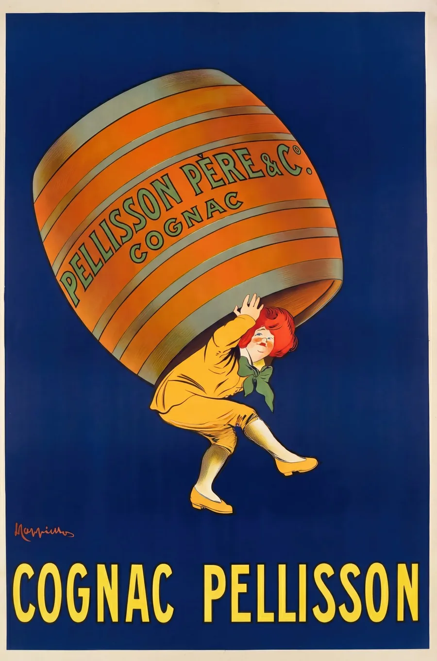 Cognac Pellisson (1907), Leonetto Cappiello — restored fine-art print