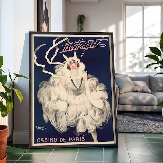 Mistinguett — Casino de Paris (1920), Leonetto Cappiello — restored fine-art print