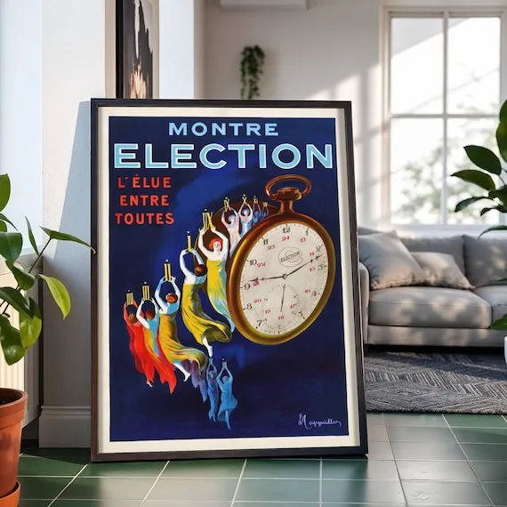 Montre Election (c. 1914), Leonetto Cappiello — restored fine-art print