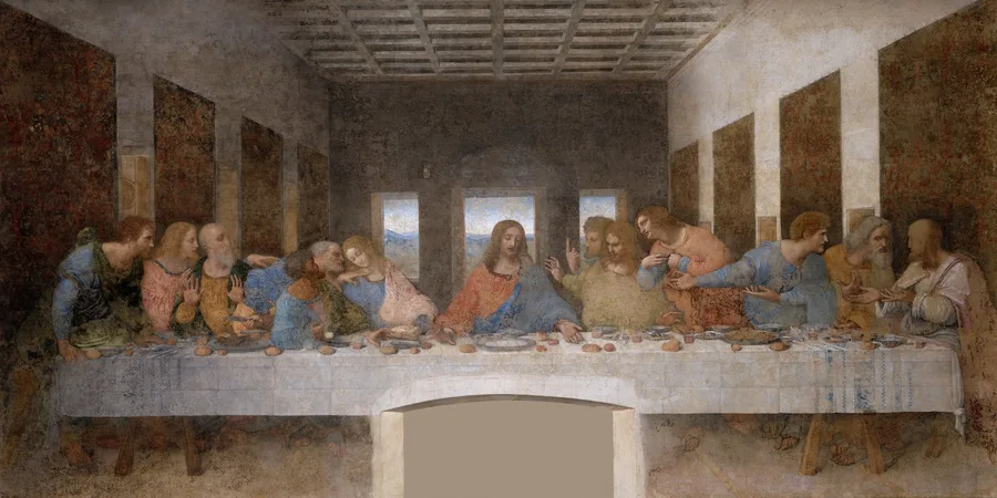 The Last Supper (1495–1498), Leonardo da Vinci — restored fine-art print