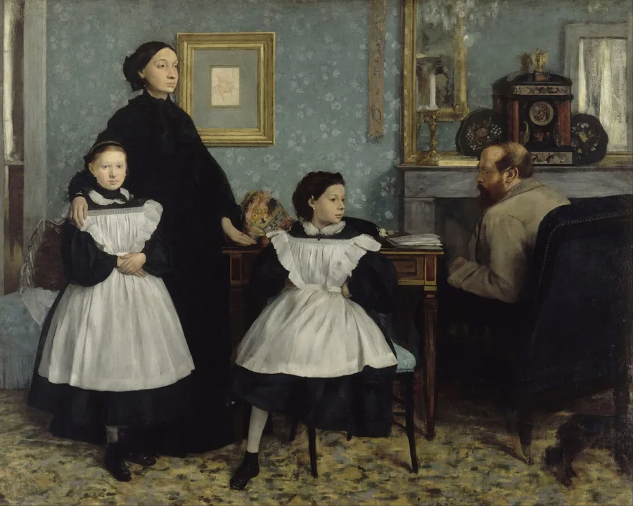 The Bellelli Family (1858–67), Edgar Degas — restored fine-art print