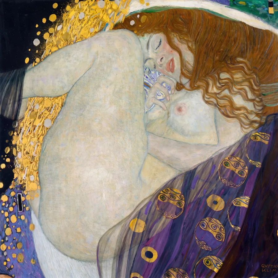 Danaë (1907), Gustav Klimt — restored fine-art print