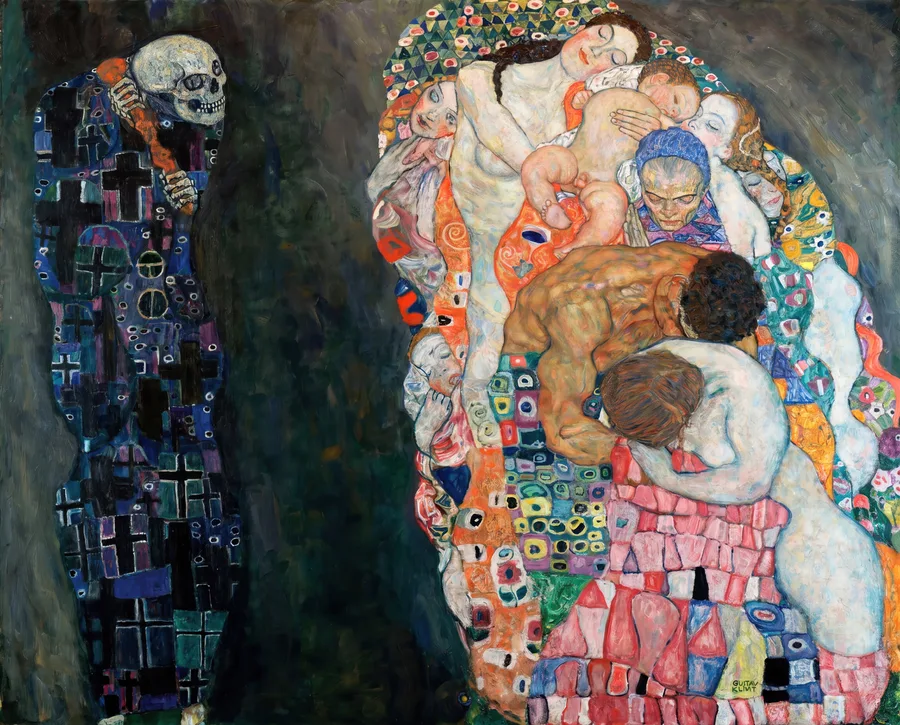 Death and Life (1910–1915), Gustav Klimt — restored fine-art print