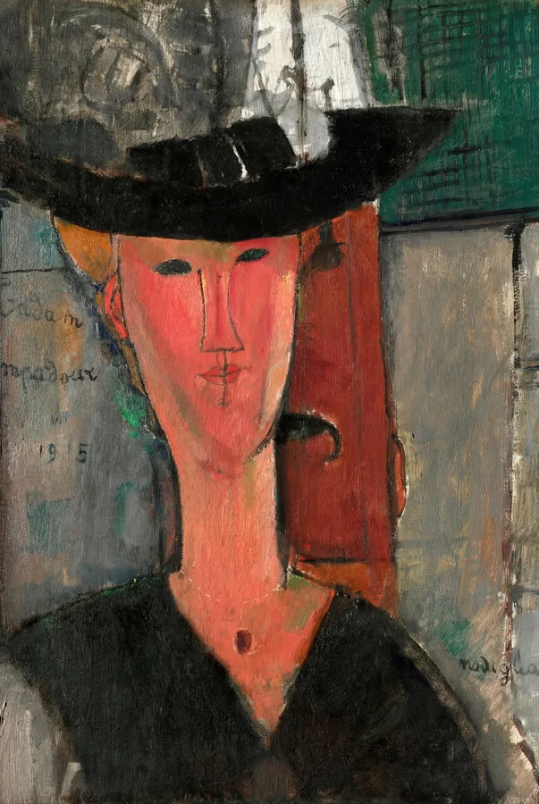 Madam Pompadour (1915), Amedeo Modigliani — restored fine-art print