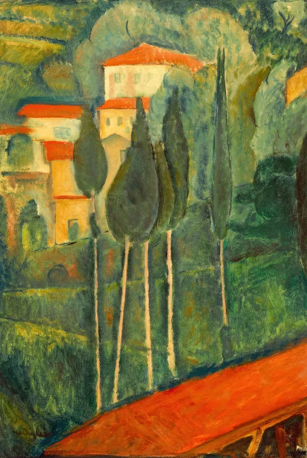 Paysage dans le Midi (1919), Amedeo Modigliani — restored fine-art print