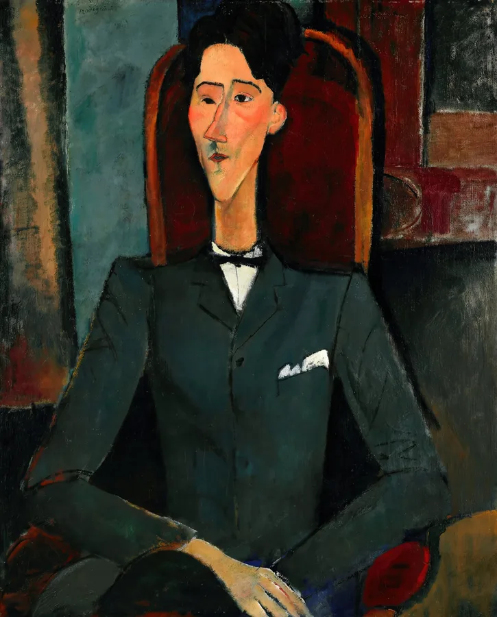 Portrait of Jean Cocteau (1916), Amedeo Modigliani — restored fine-art print