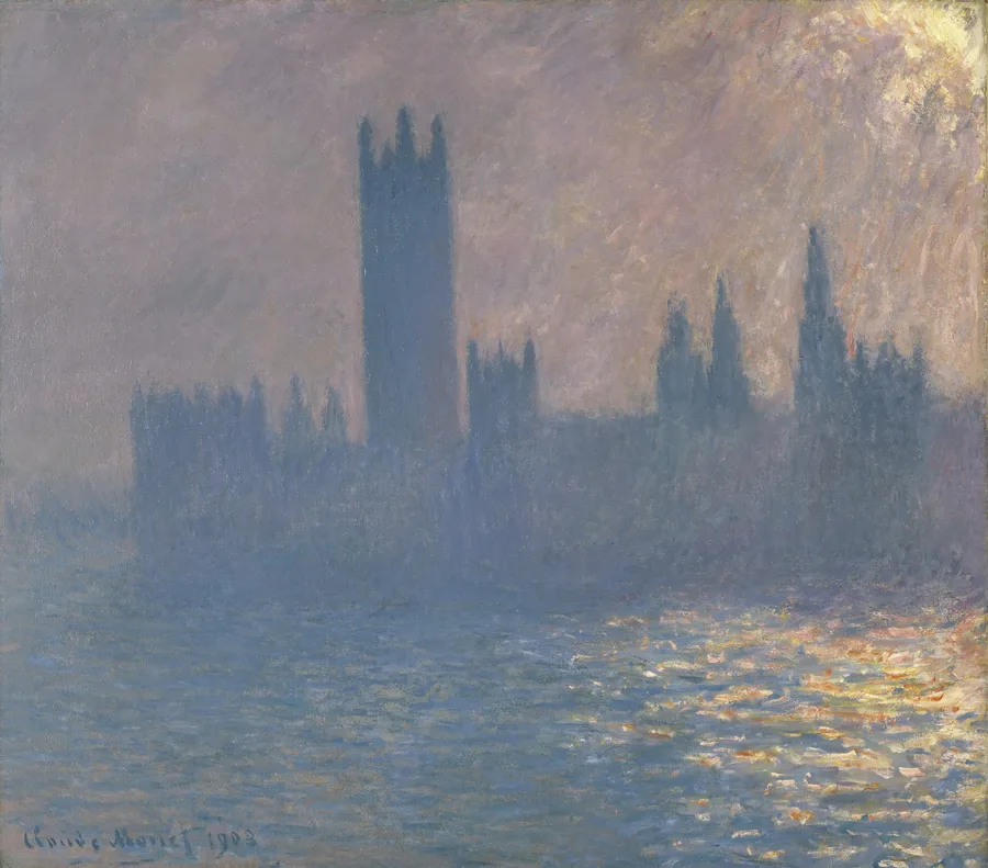 Houses of Parliament, Effect of Sunlight (1903), Claude Monet — restored fine-art print