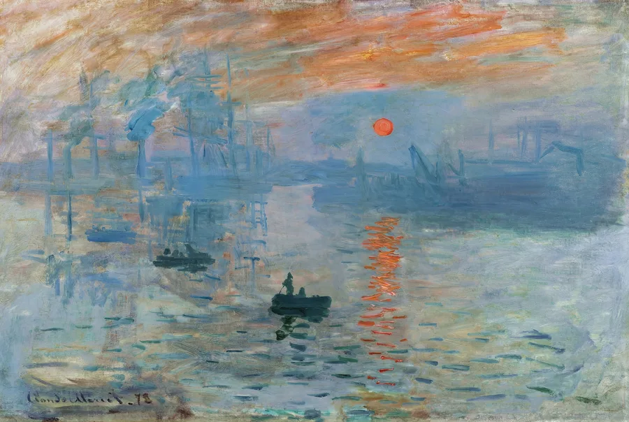 Impression, Sunrise (1872), Claude Monet — restored fine-art print
