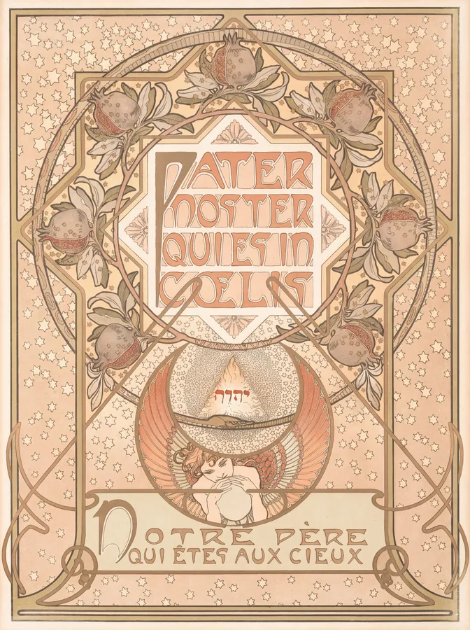 Pater Noster (1899), Alphonse Mucha — restored fine-art print