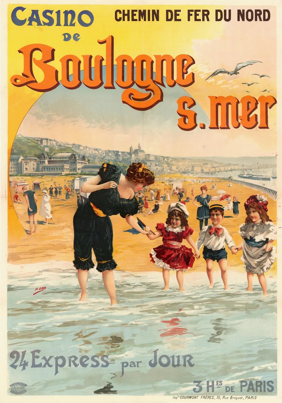 Casino de Boulogne-sur-Mer (1900), Henri Gray — restored fine-art print
