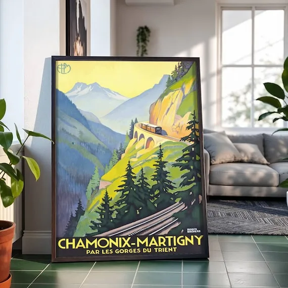 Chamonix–Martigny (c. 1927–1930), Roger Broders — restored fine-art print