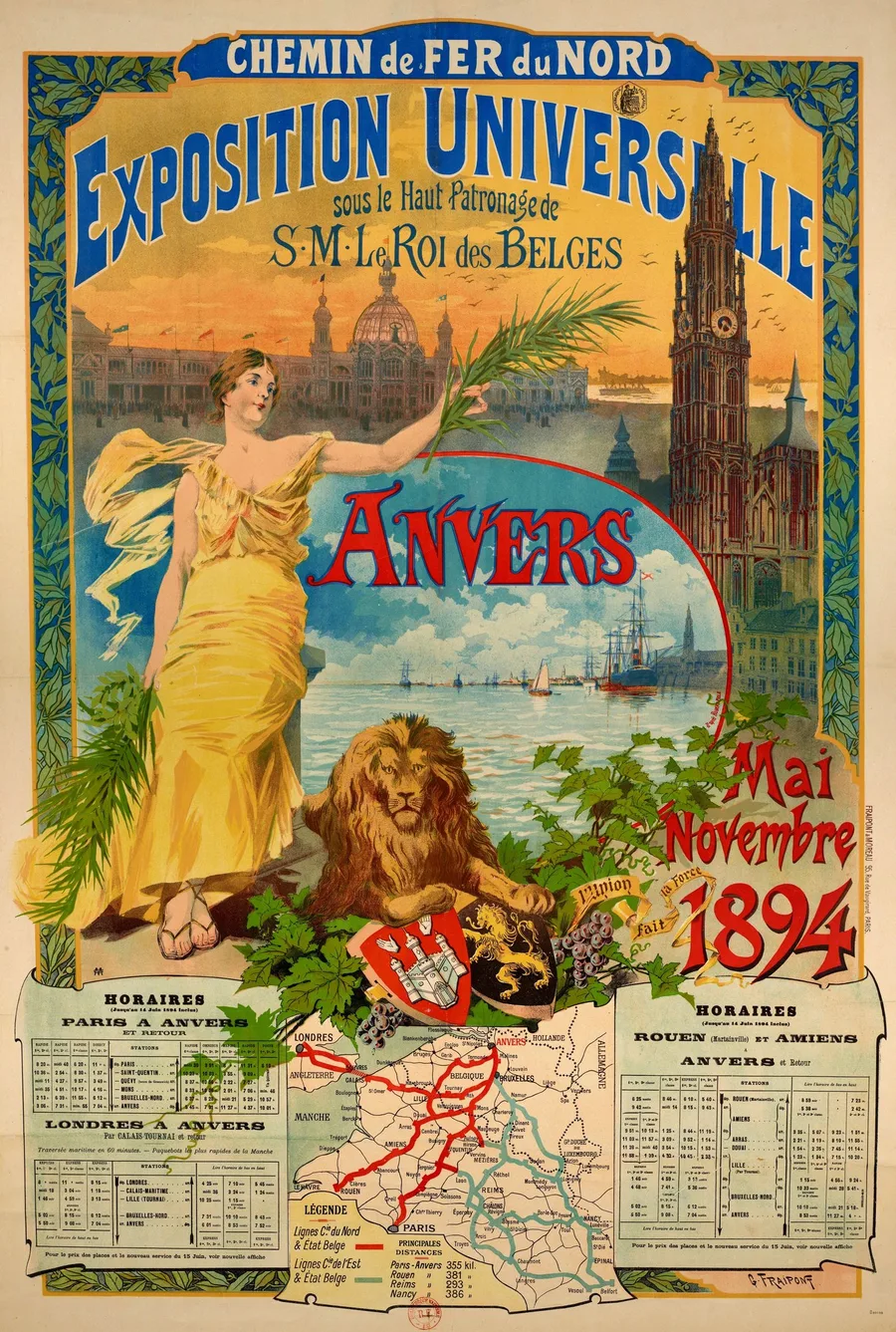 Exposition Universelle, Anvers (1894), Gustave Fraipont — restored fine-art print