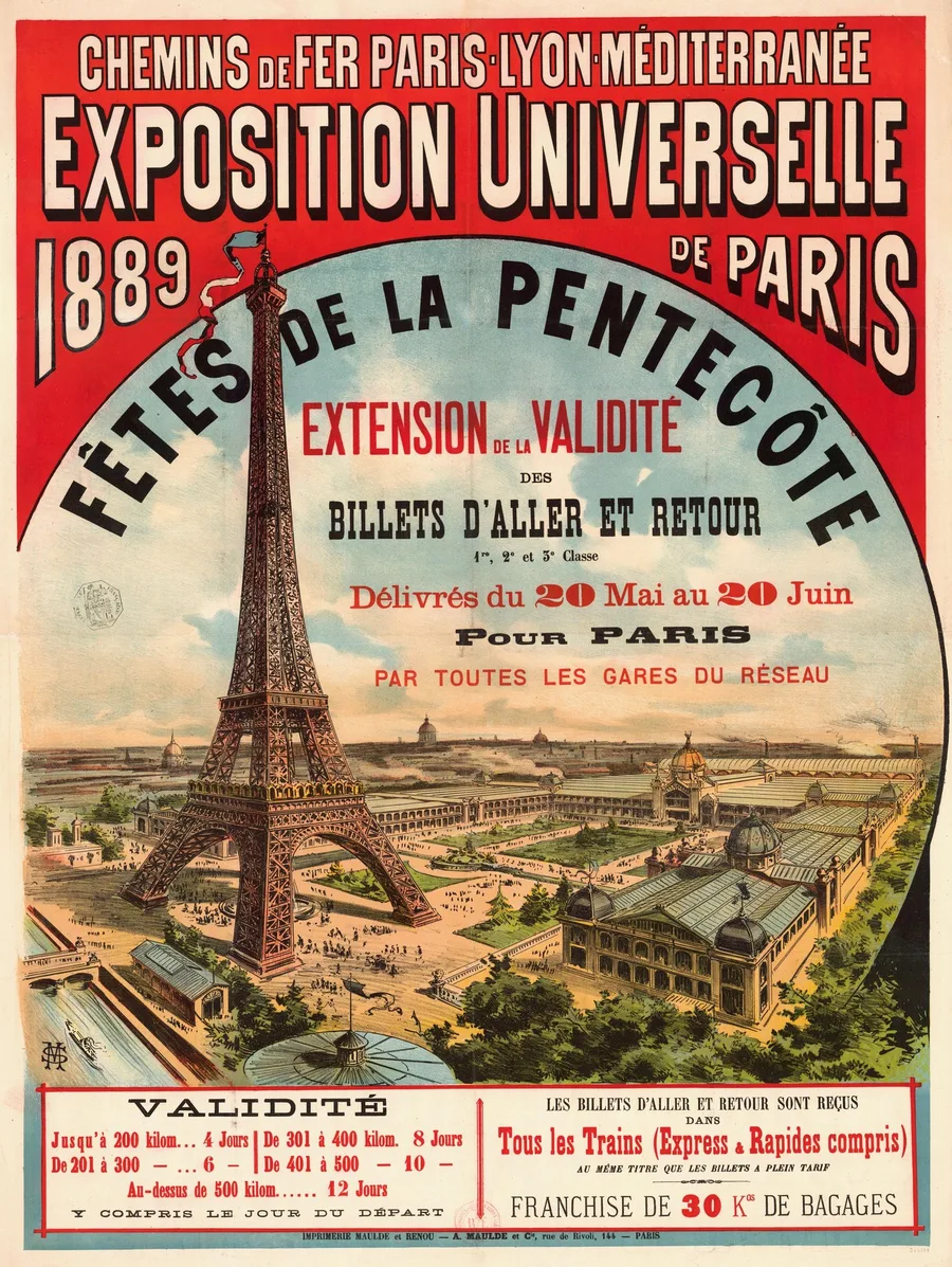 Exposition Universelle de Paris 1889 (1889), Artist unrecorded (monogram M.S.) — restored fine-art print