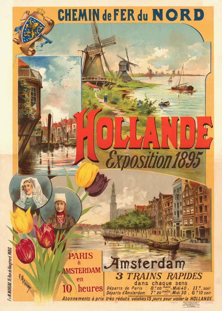 Hollande — Exposition 1895 (1895), Gustave Fraipont — restored fine-art print