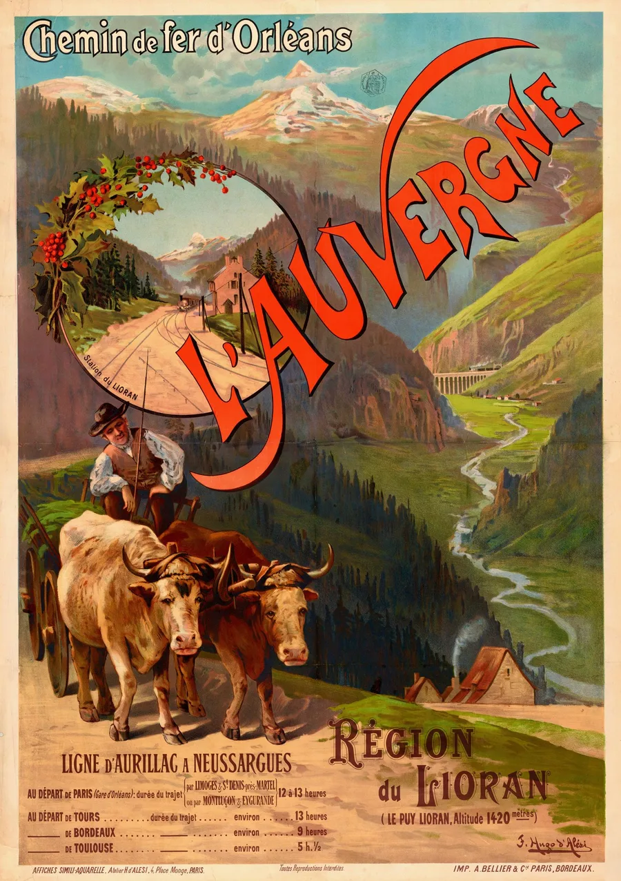 L'Auvergne — Région du Lioran (c. 1893), F. Hugo d'Alési — restored fine-art print