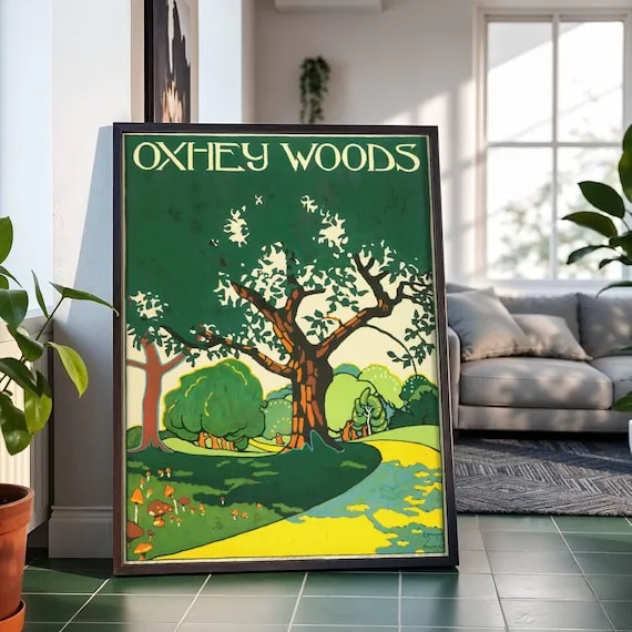 Oxhey Woods (1915), Edward McKnight Kauffer — restored fine-art print