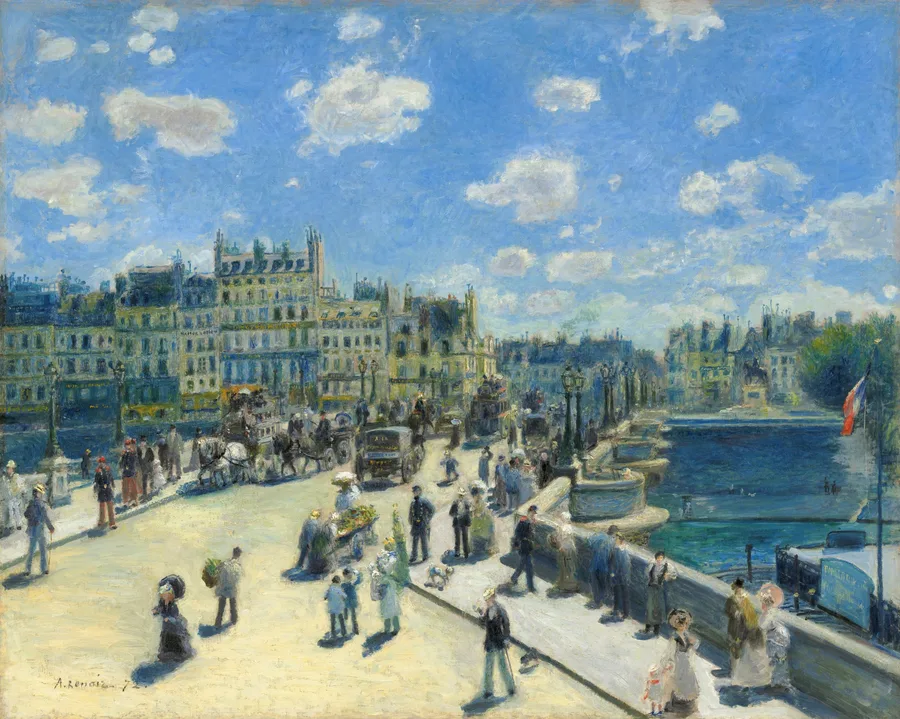 Pont Neuf, Paris (1872), Pierre-Auguste Renoir — restored fine-art print