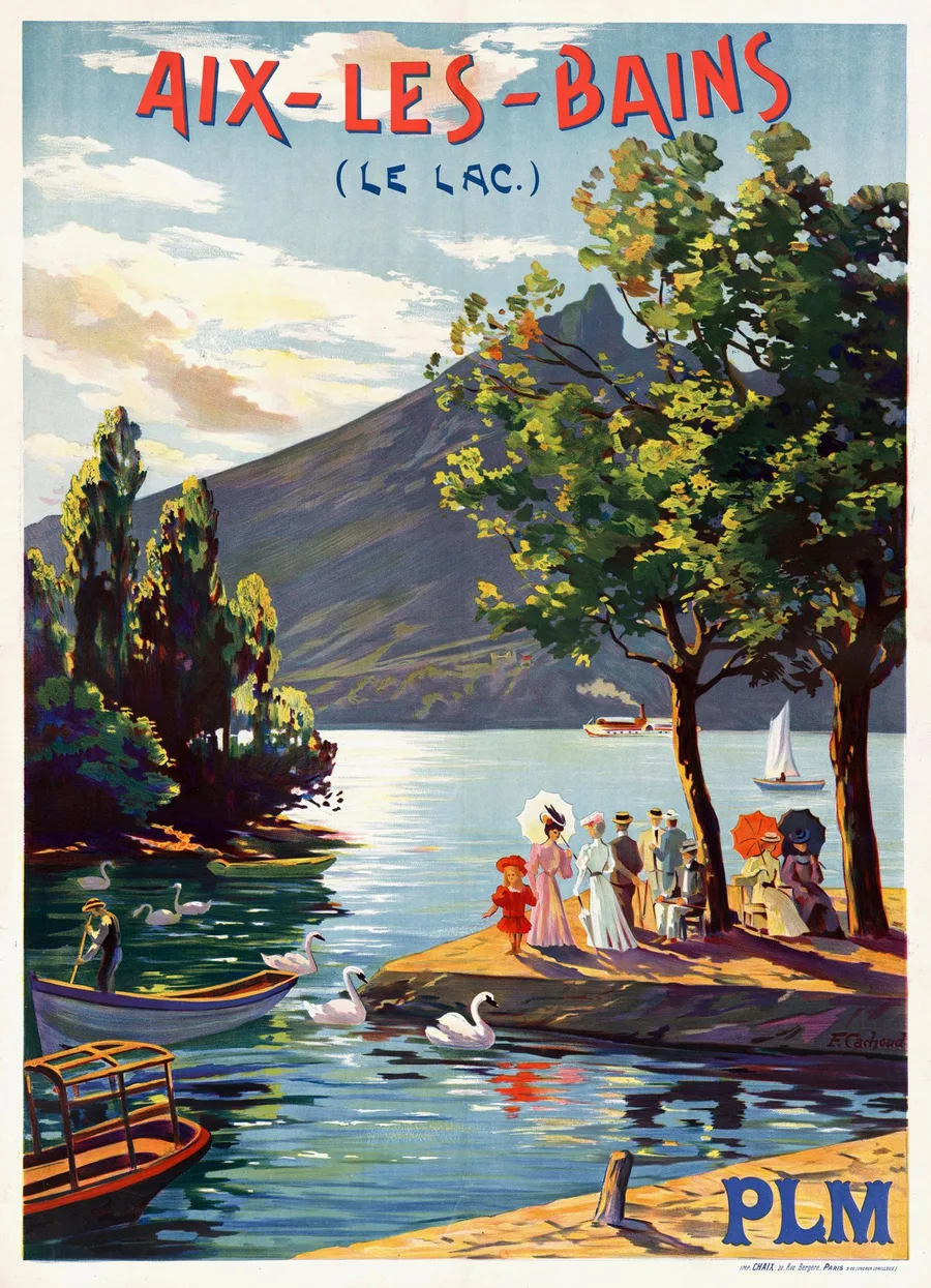 Aix-les-Bains, le Lac (1906), François Cachoud — restored fine-art print