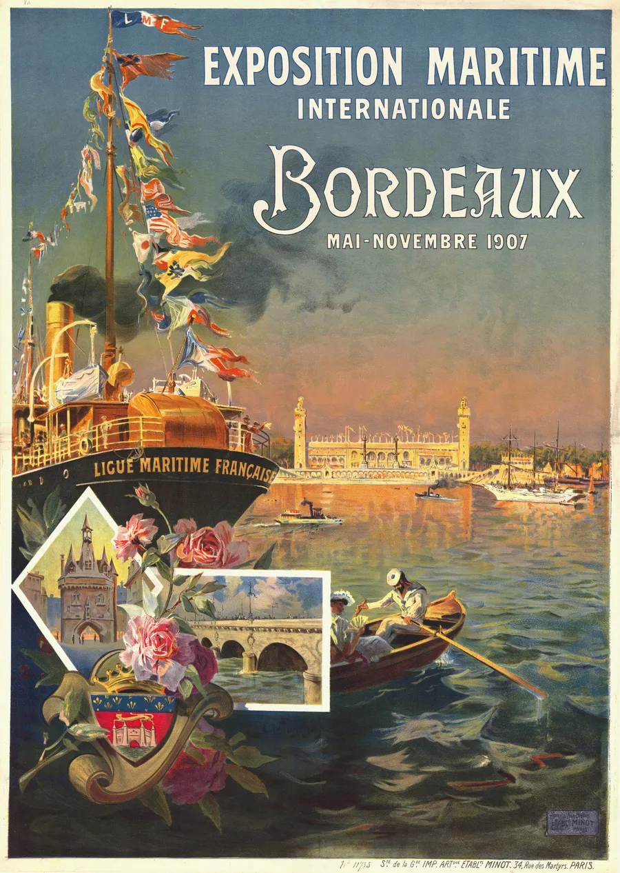 Exposition Maritime Internationale, Bordeaux (1907), Antoine Ponchin — restored fine-art print