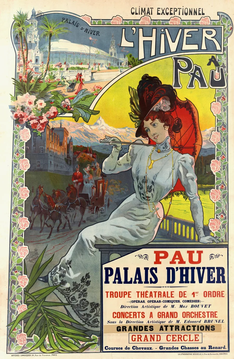 L'Hiver à Pau (c. 1900), Vincent Lorant-Heilbronn — restored fine-art print