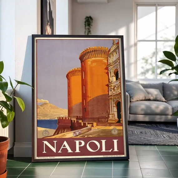 Napoli (c. 1920), Anonymous (no artist credited by LOC or dealers; Richter & C. was the printer) — restored fine-art print