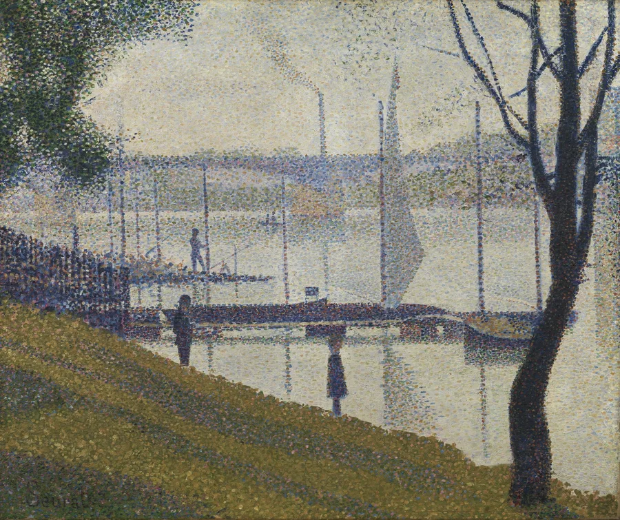 The Bridge at Courbevoie (1886–1887), Georges Seurat — restored fine-art print