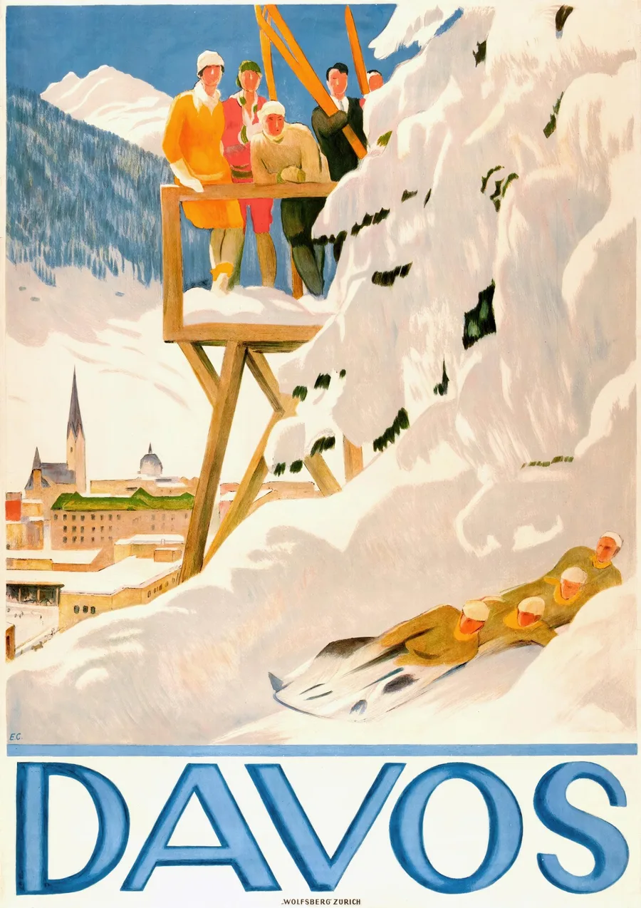 Davos (1918), Emil Cardinaux — restored fine-art print