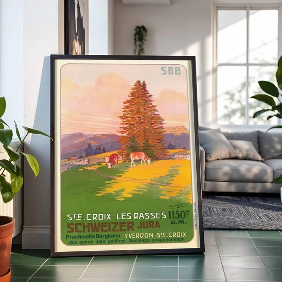Ste-Croix — Les Rasses (c. 1920), François Jaques — restored fine-art print