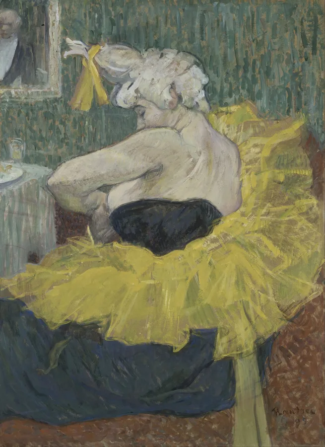 The Clowness Cha-U-Kao (1895), Henri de Toulouse-Lautrec — restored fine-art print