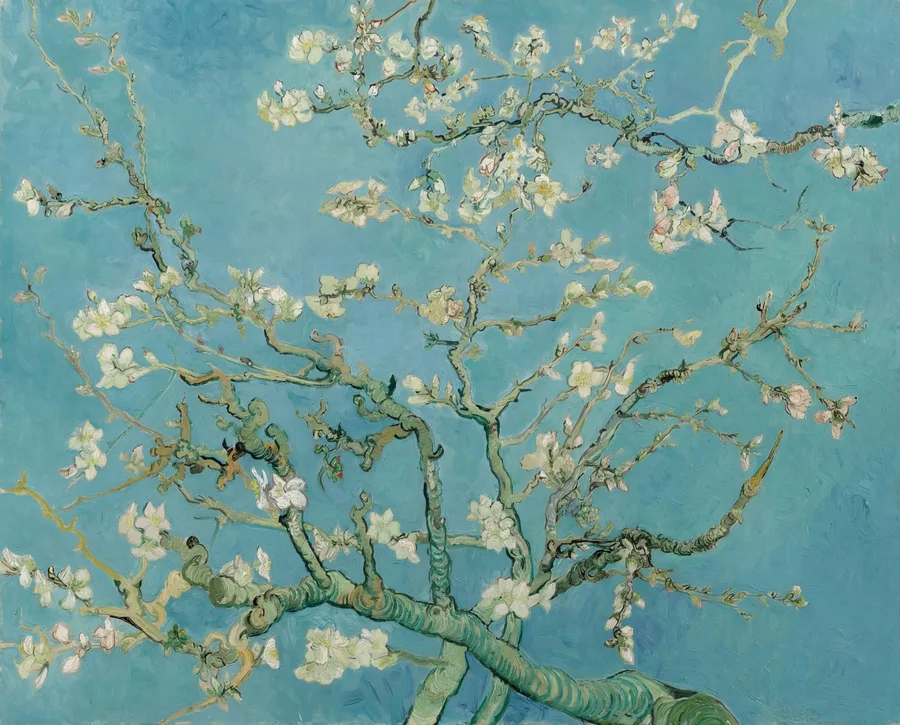 Almond Blossom (1890), Vincent van Gogh — restored fine-art print