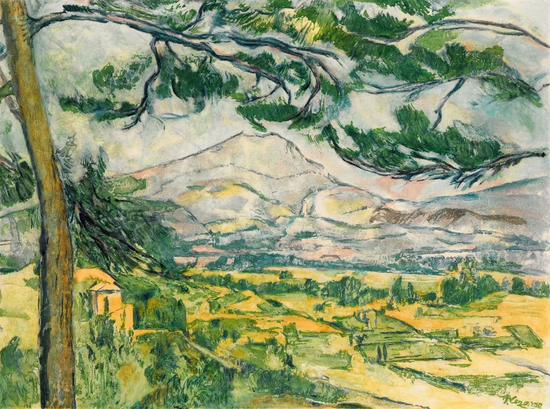 Mont Sainte-Victoire with Large Pine (1887) by Paul Cézanne — free 4K wallpaper