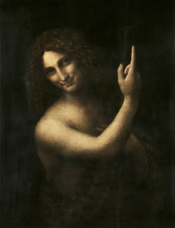 Saint John the Baptist (c. 1513–1516) by Leonardo da Vinci — free 4K wallpaper