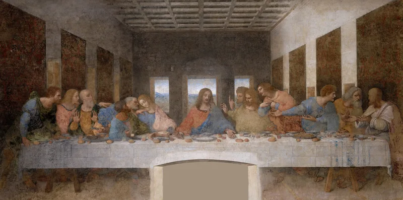 The Last Supper (1495–1498) by Leonardo da Vinci — free 4K wallpaper