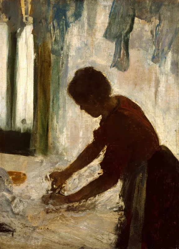 A Woman Ironing (1873) by Edgar Degas — free 4K wallpaper