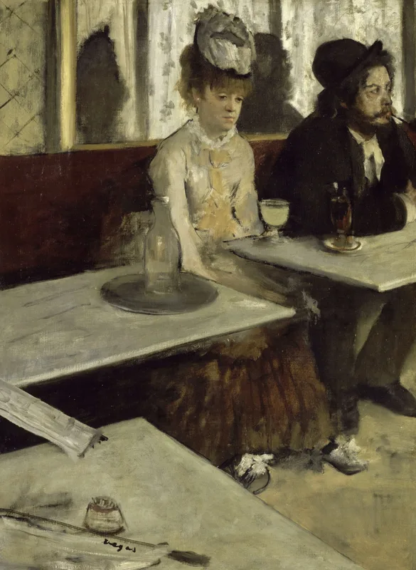 In a Café (L'Absinthe) (1875–76) by Edgar Degas — free 4K wallpaper