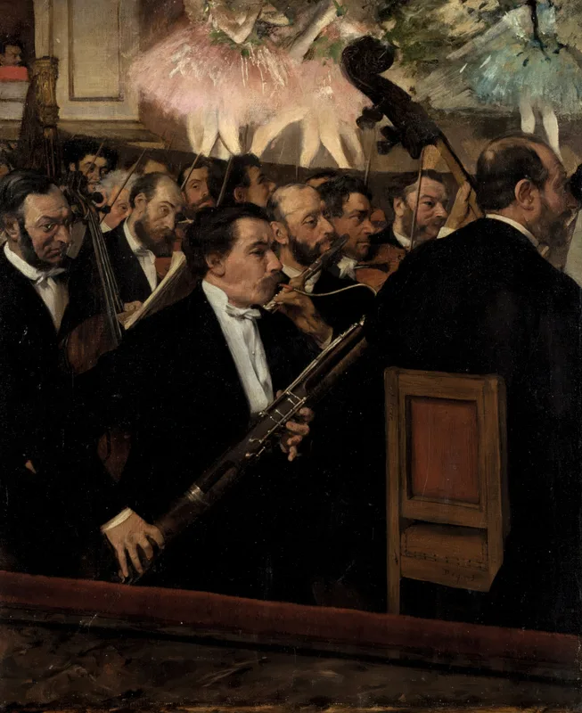 The Orchestra at the Opera (c. 1870) by Edgar Degas — free 4K wallpaper