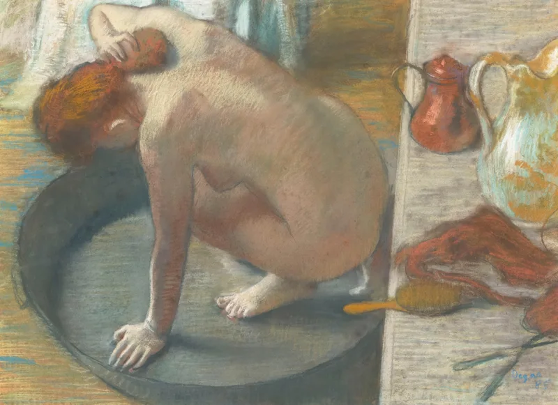 The Tub (1886) by Edgar Degas — free 4K wallpaper