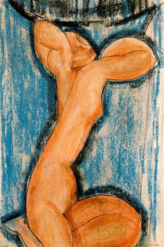 Caryatid (c. 1913) by Amedeo Modigliani — free 4K wallpaper