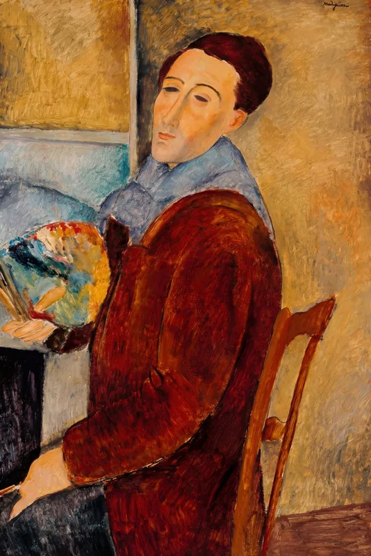 Self-Portrait (1919) by Amedeo Modigliani — free 4K wallpaper