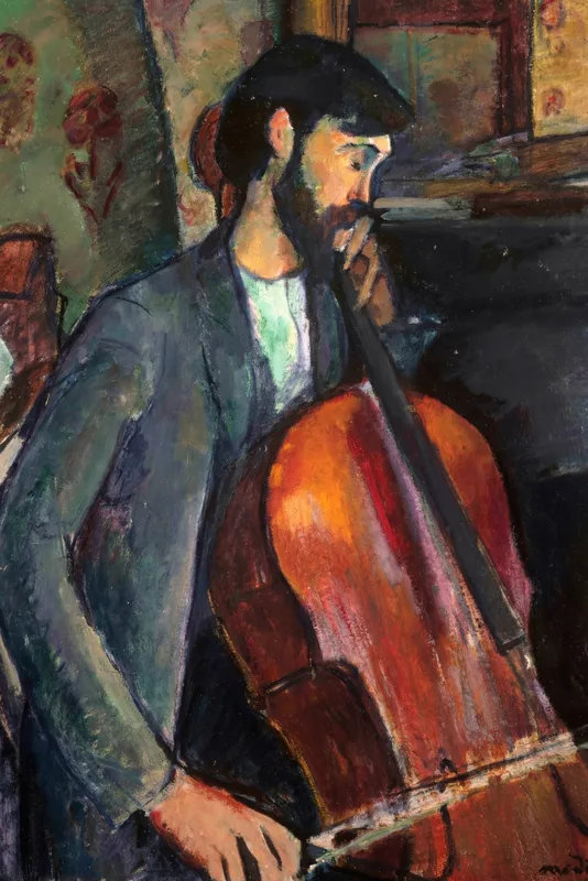 The Cellist (1909) by Amedeo Modigliani — free 4K wallpaper