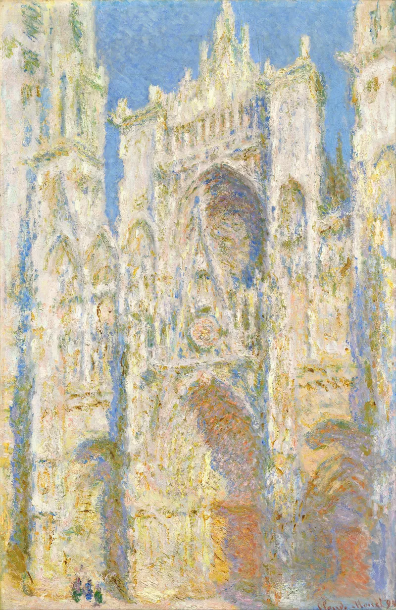 Rouen Cathedral, West Facade, Sunlight (1894) by Claude Monet — free 4K wallpaper