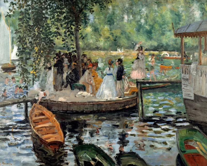 La Grenouillère (1869) by Pierre-Auguste Renoir — free 4K wallpaper