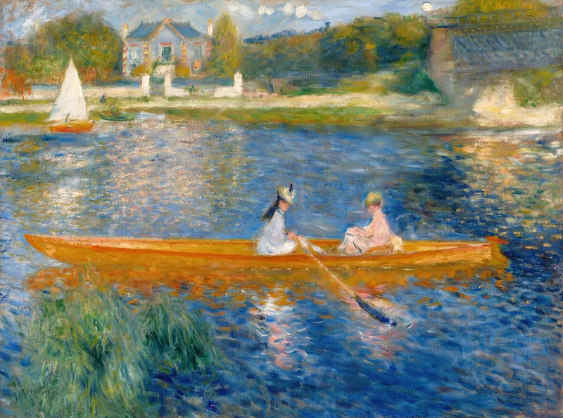 The Skiff (La Yole) (1875) by Pierre-Auguste Renoir — free 4K wallpaper