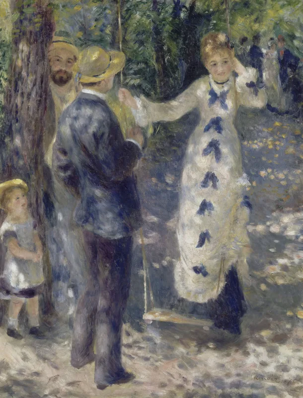 The Swing (1876) by Pierre-Auguste Renoir — free 4K wallpaper