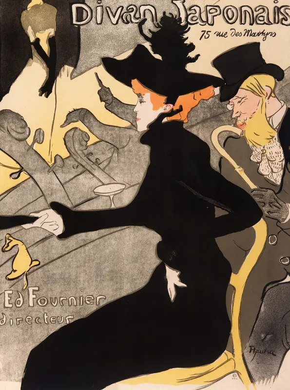 Divan Japonais (1893) by Henri de Toulouse-Lautrec — free 4K wallpaper